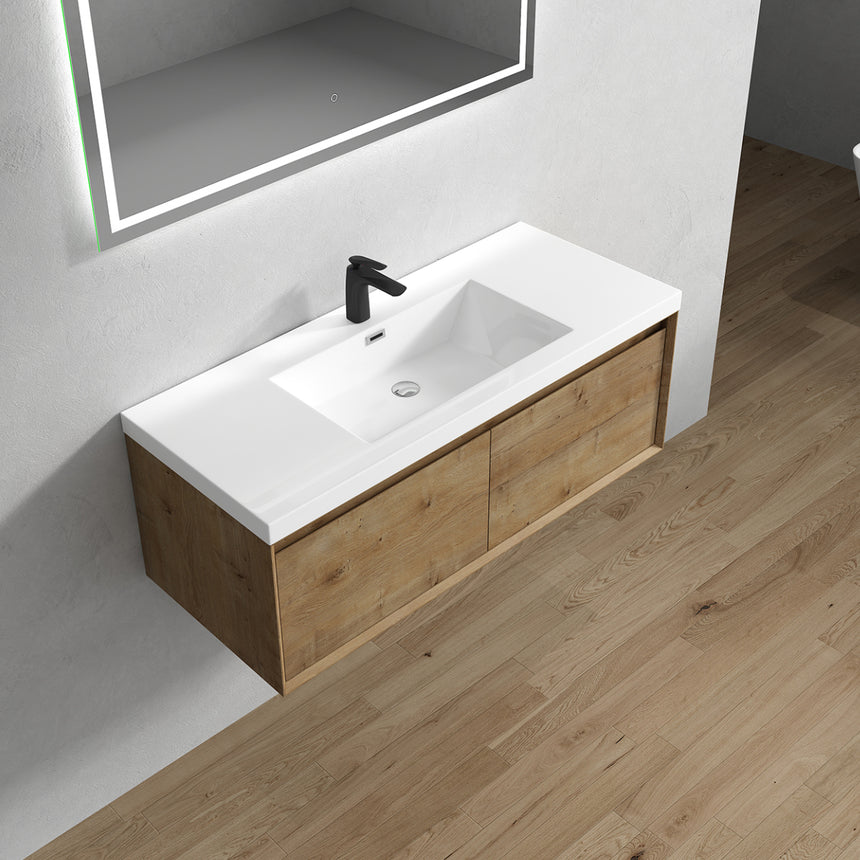 42 inch Vitolo Floating Vanity Natural Oak