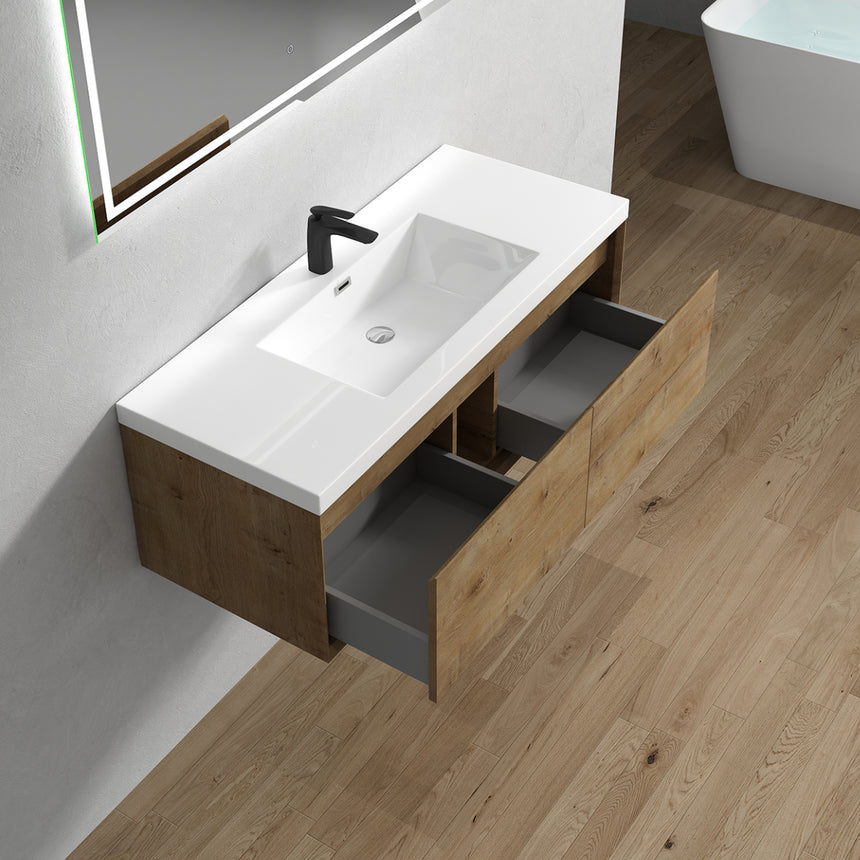 42 inch Vitolo Floating Vanity Natural Oak