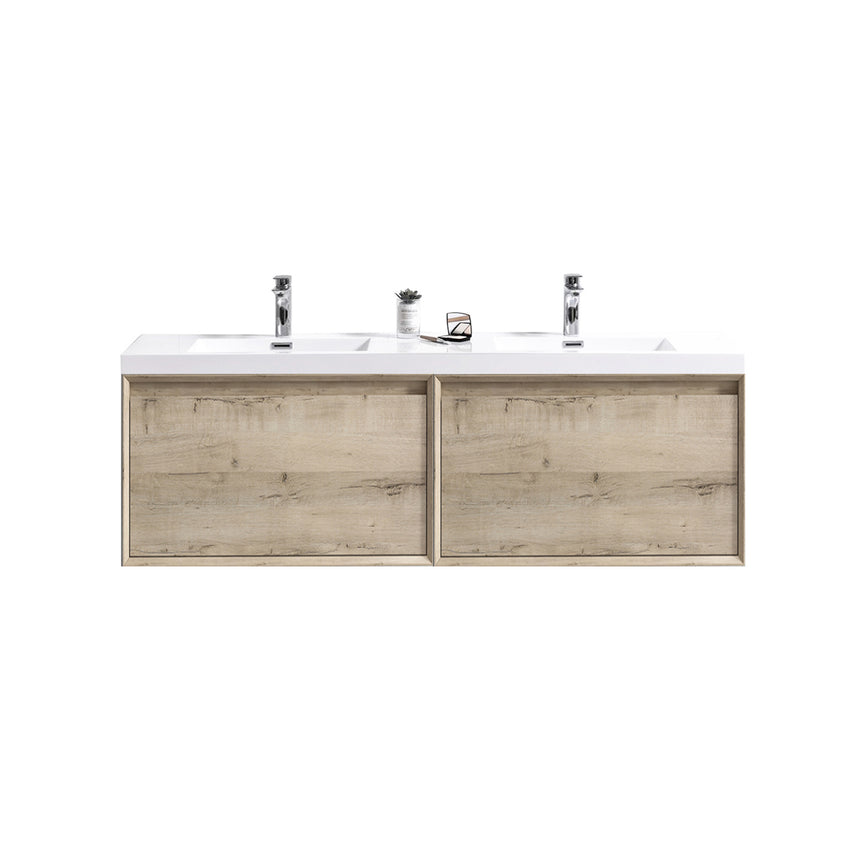 42 inch Vitolo Floating Vanity Natural Oak