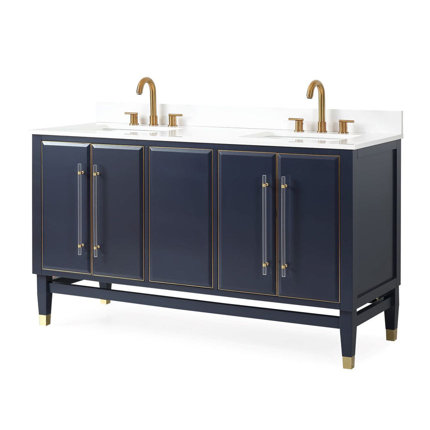60D inch Wyeth Modern Vanity Blue White top