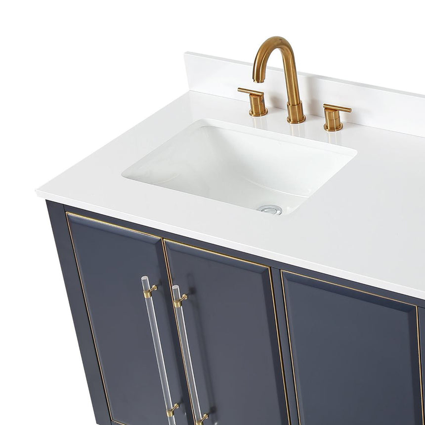 60D inch Wyeth Modern Vanity Blue White top