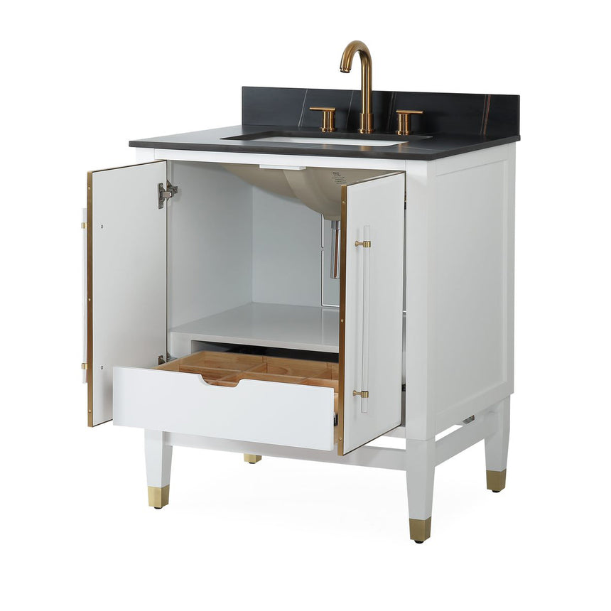 60D inch Wyeth Modern Vanity Blue White top