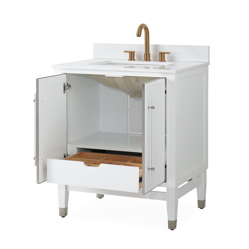 60D inch Wyeth Modern Vanity Blue White top