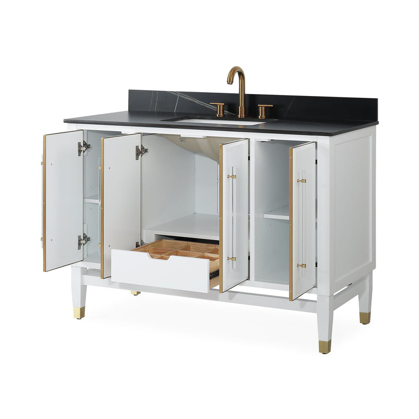 60D inch Wyeth Modern Vanity Blue White top