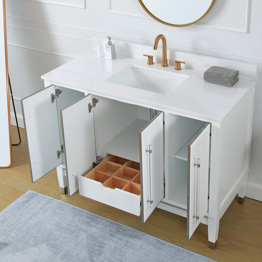 60D inch Wyeth Modern Vanity Blue White top