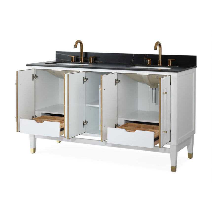 60D inch Wyeth Modern Vanity Blue White top