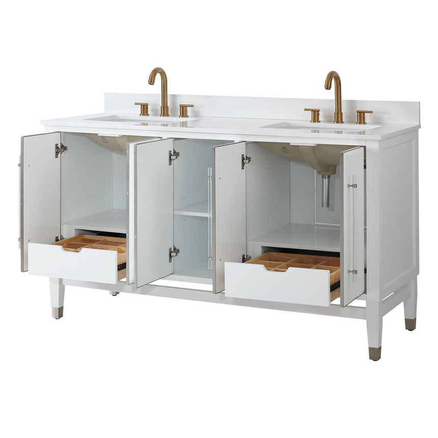 60D inch Wyeth Modern Vanity Blue White top