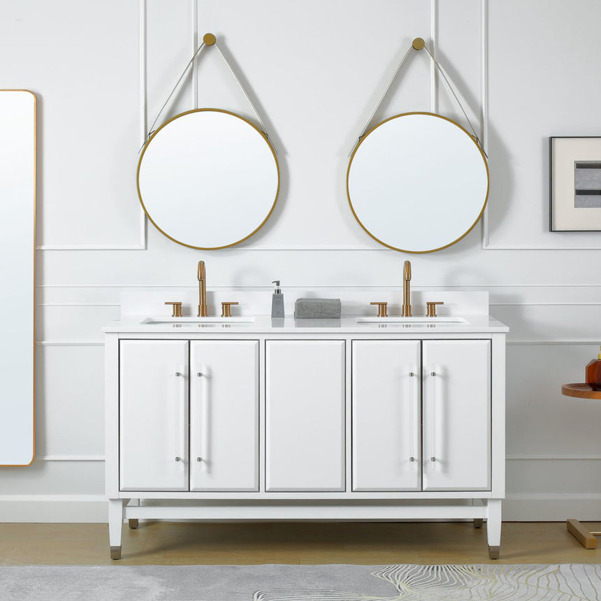 60D inch Wyeth Modern Vanity Blue White top