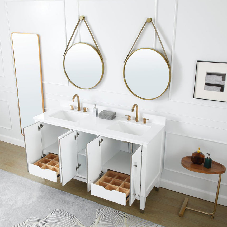 60D inch Wyeth Modern Vanity Blue White top