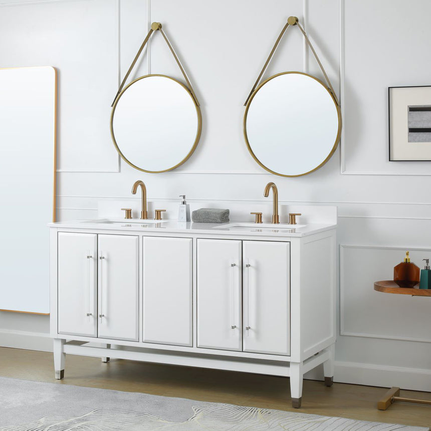 60D inch Wyeth Modern Vanity Blue White top