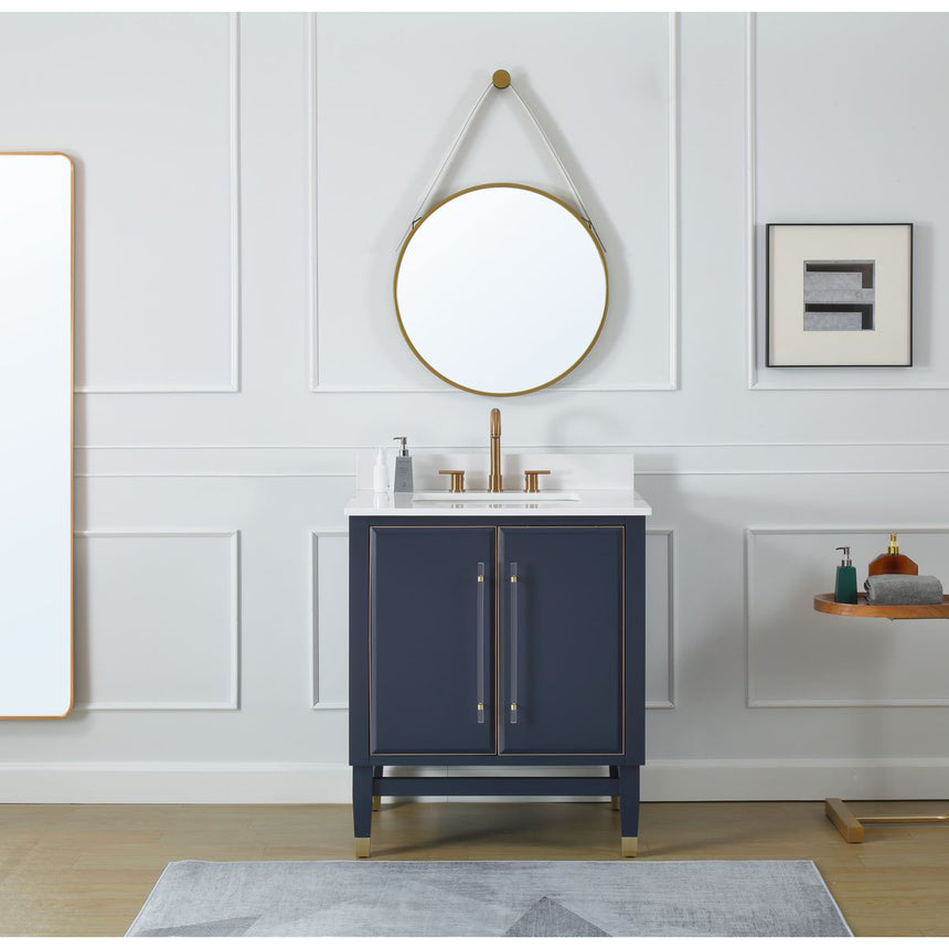 60D inch Wyeth Modern Vanity Blue White top