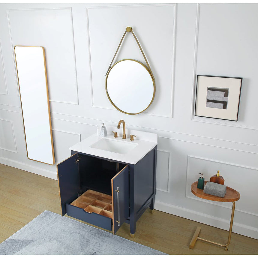 60D inch Wyeth Modern Vanity Blue White top