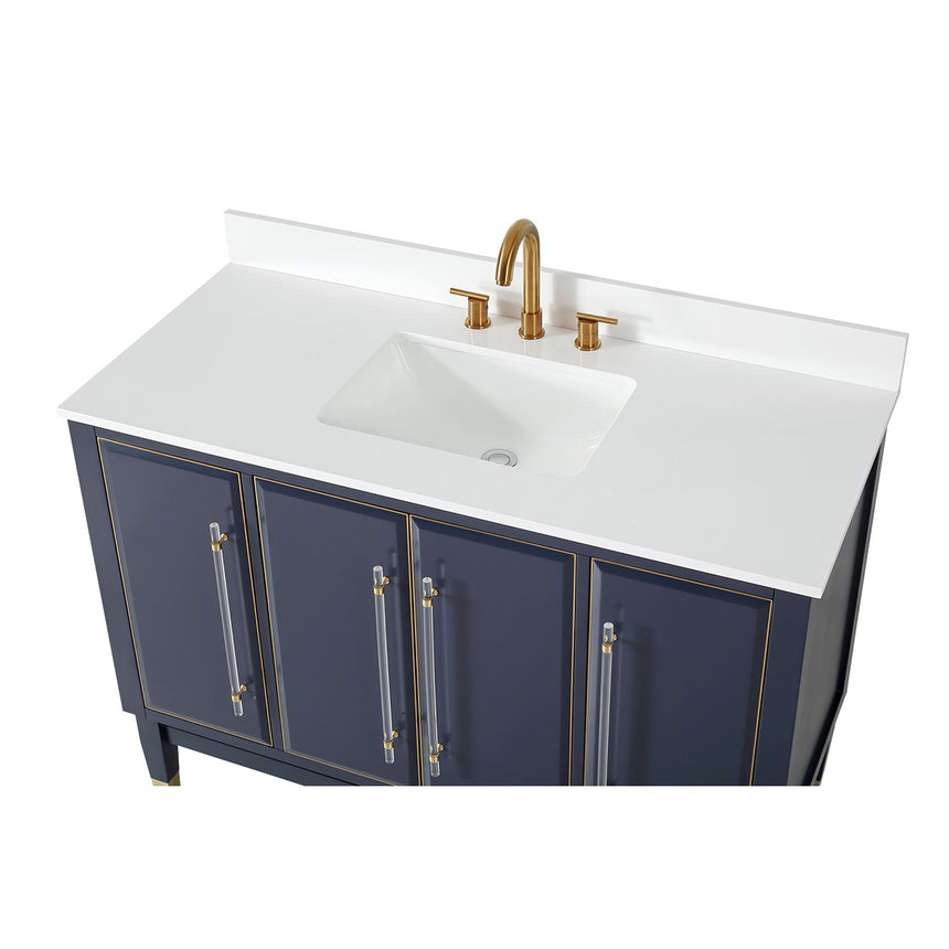 60D inch Wyeth Modern Vanity Blue White top