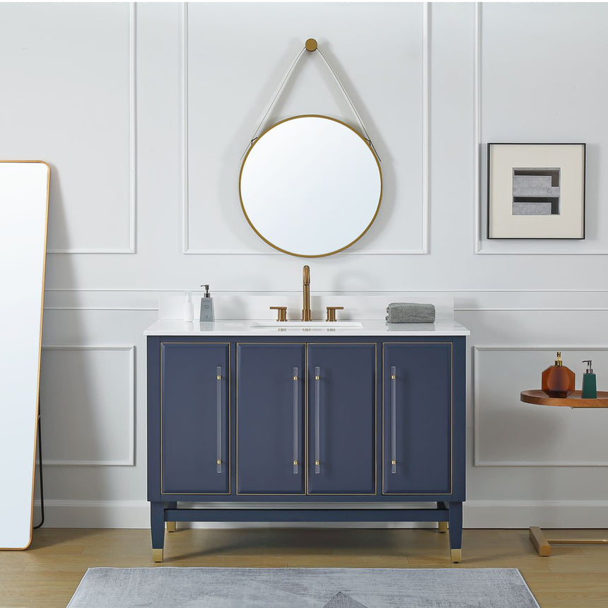 60D inch Wyeth Modern Vanity Blue White top