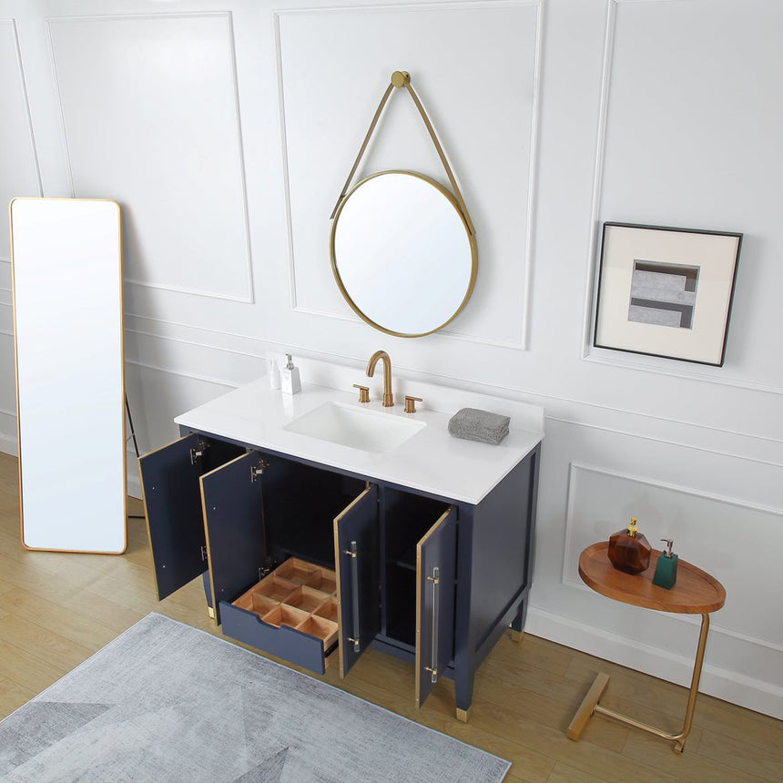 60D inch Wyeth Modern Vanity Blue White top