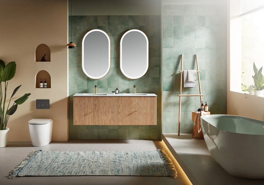 Fluted Floating Vanity