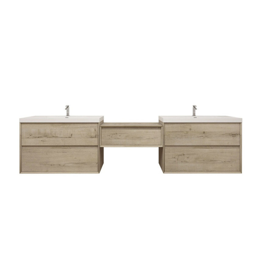 60 inch Sottile Floating Vanity Sink White Oak