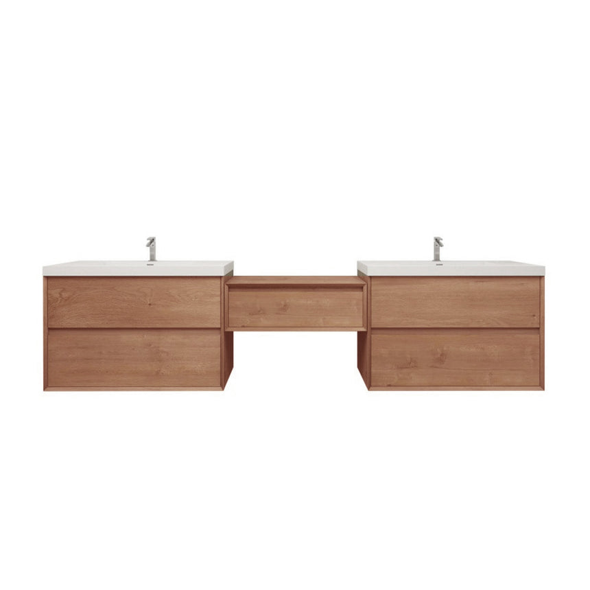 60 inch Sottile Floating Vanity Sink White Oak