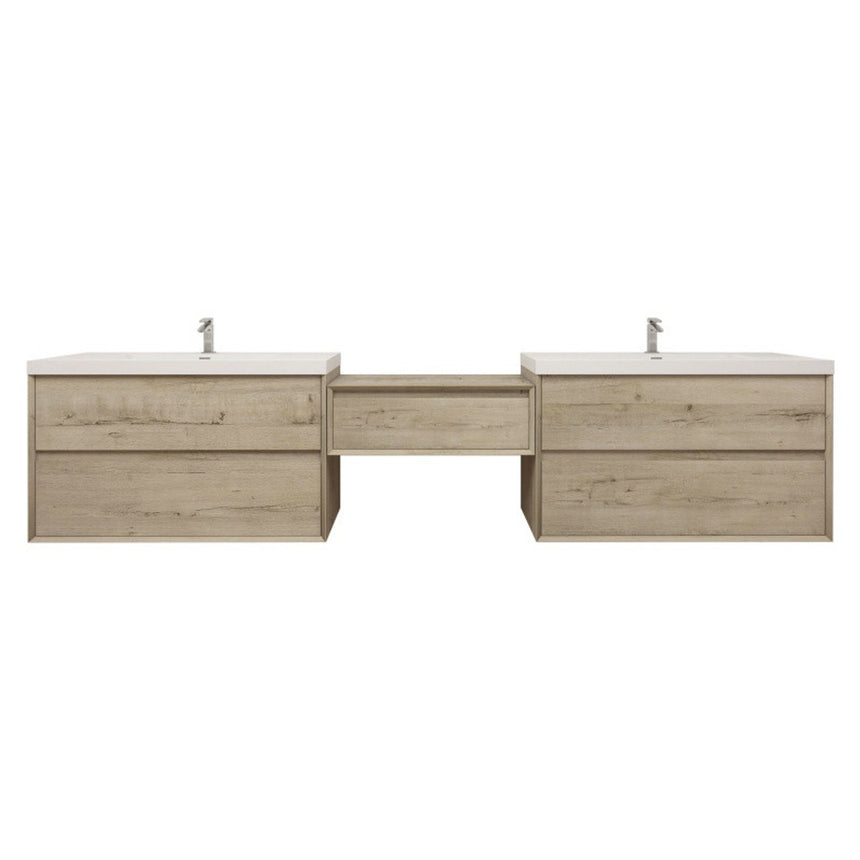 60 inch Sottile Floating Vanity Sink White Oak