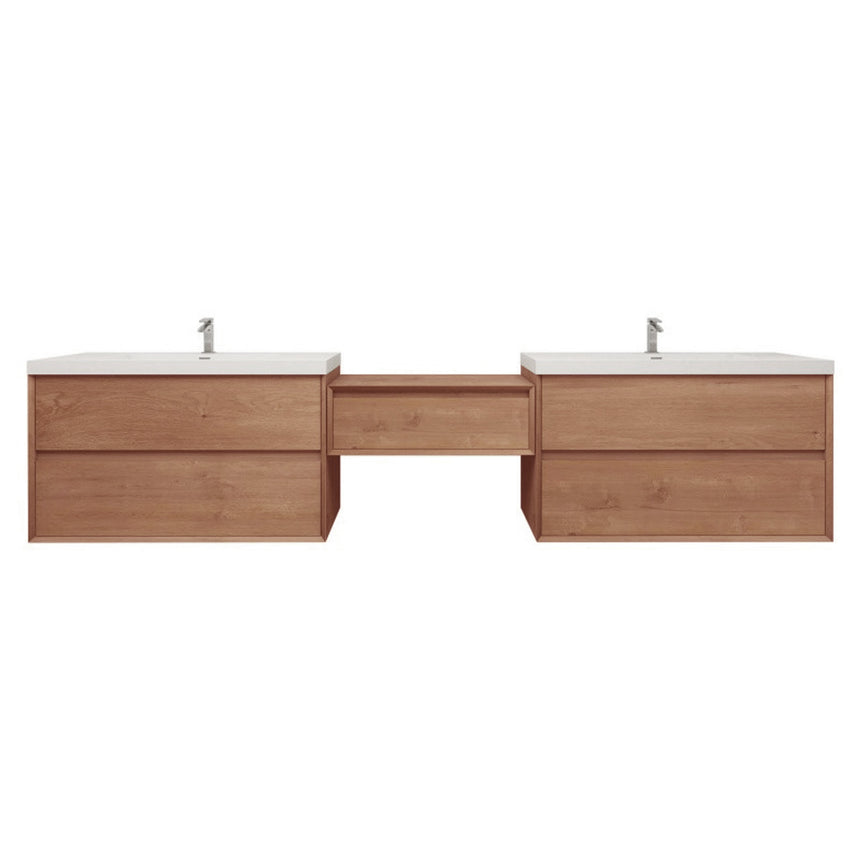 60 inch Sottile Floating Vanity Sink White Oak