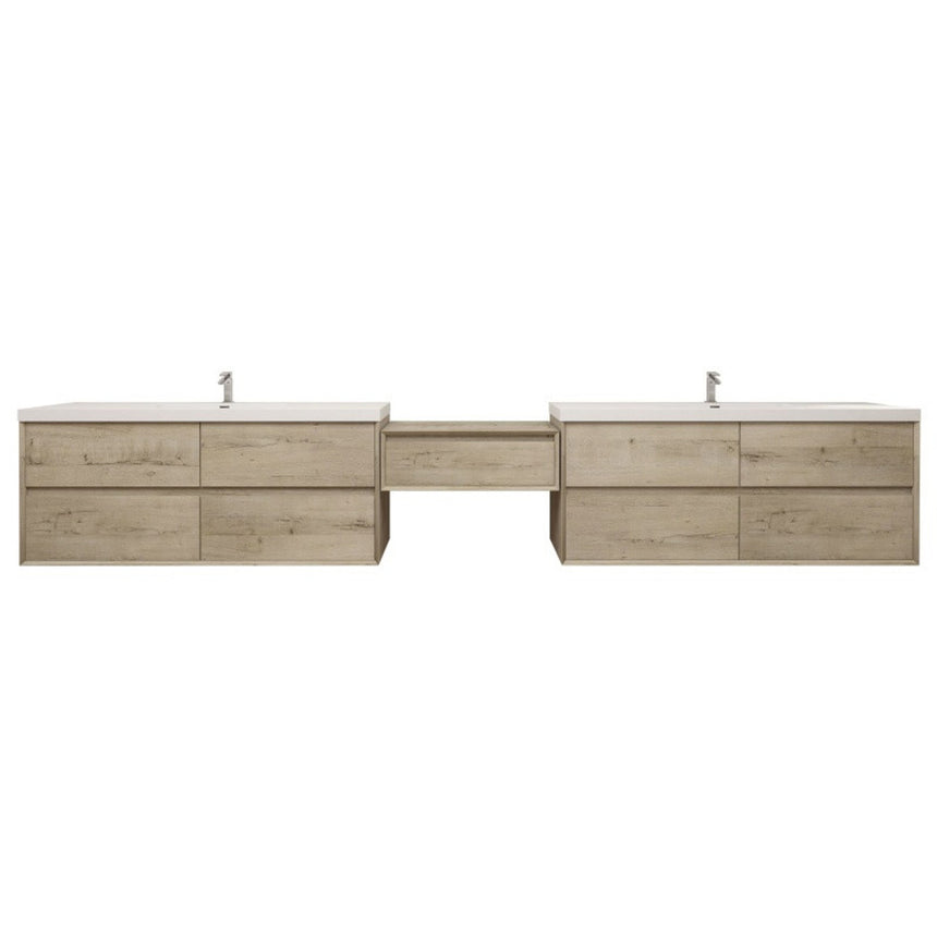 60 inch Sottile Floating Vanity Sink White Oak