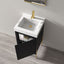 18 inch Bayford modern vanity black opendrawer