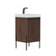 18 inch Bayford modern vanity walnut