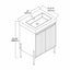 24 inch Bayford modern vanity specs