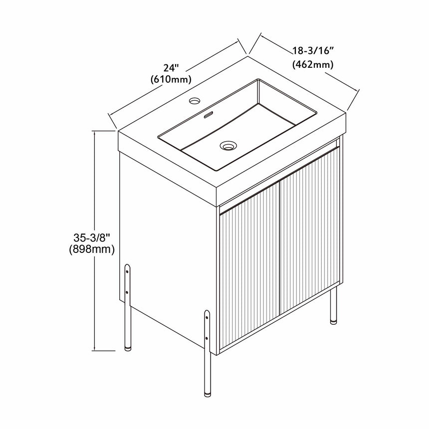 Bayford Modern Vanity (18"-72")