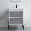 24 inch Bayford modern vanity white open drawers