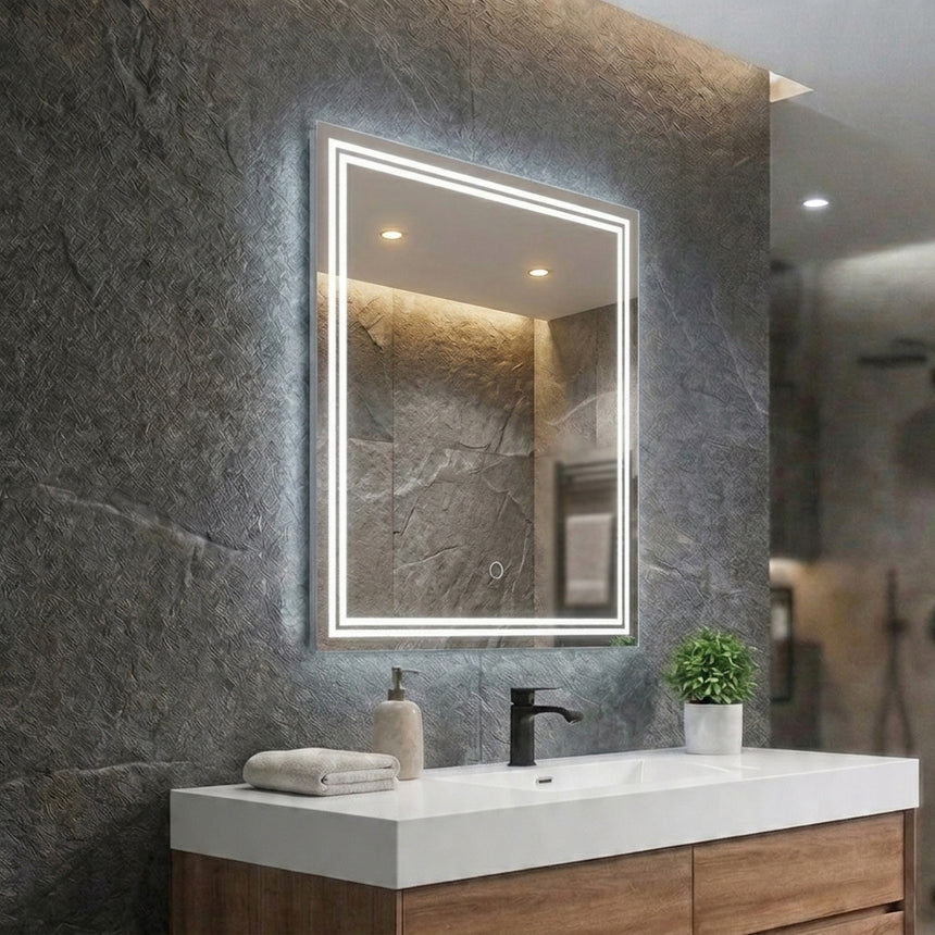 LED Mirror in a Modern bathroom