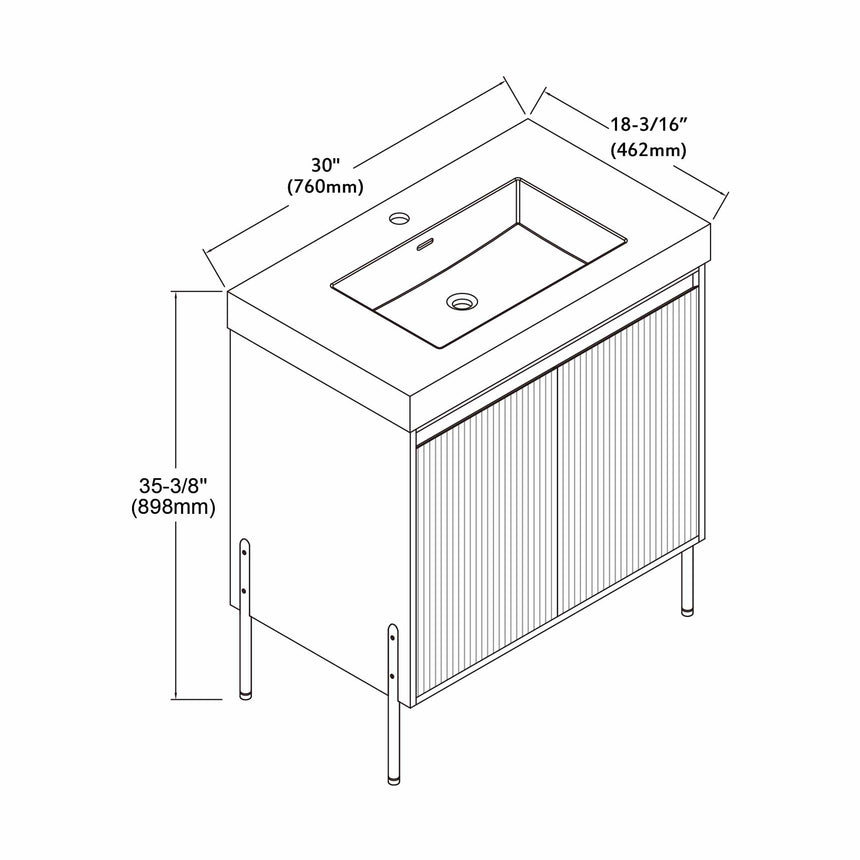 Bayford Modern Vanity (18"-72")