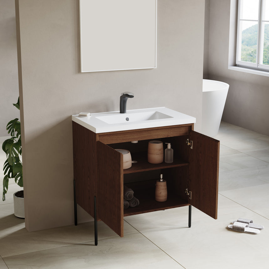 48D inch Bayford modern vanity Walnut