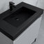 30 inch Bayford modern vanity white Black close up detail