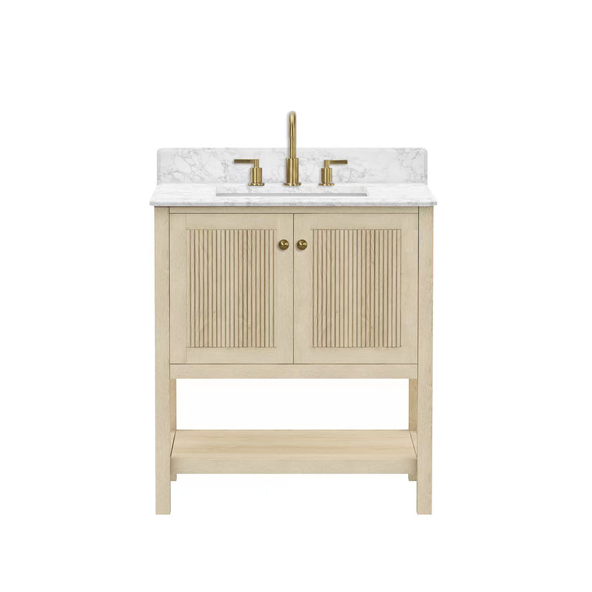 48 inch Chivery Modern Vanity in Light Oak Finish