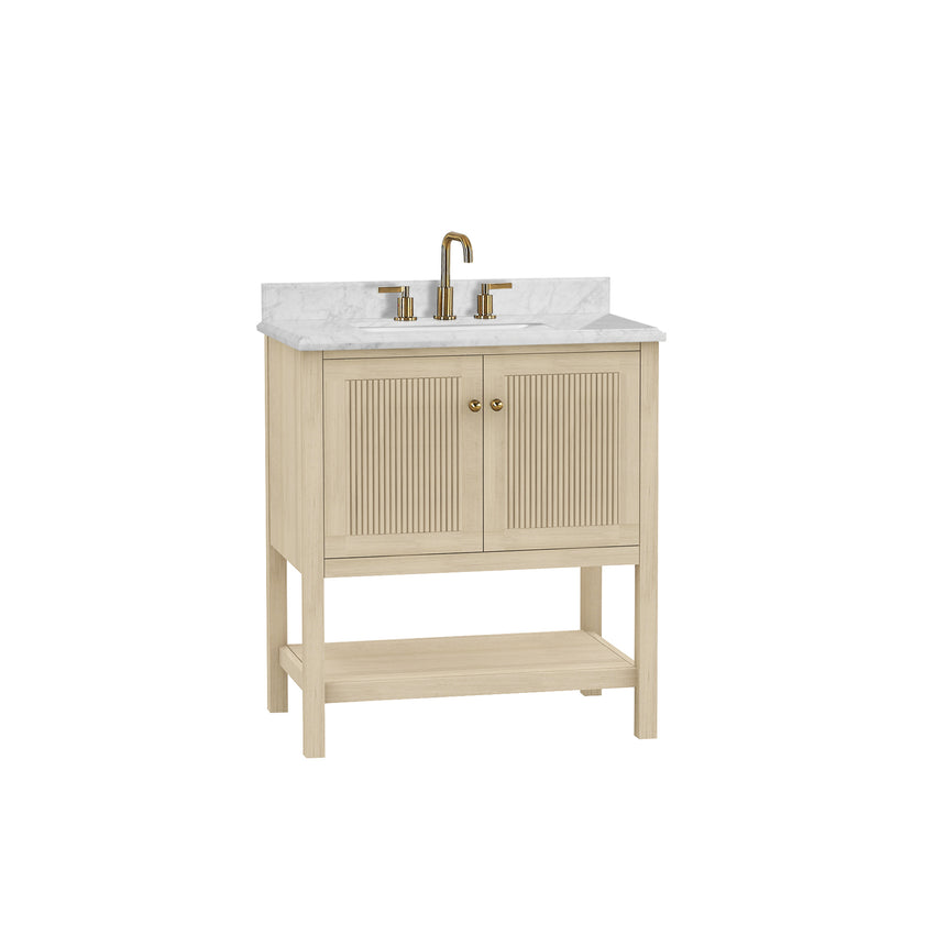 48 inch Chivery Modern Vanity in Light Oak Finish