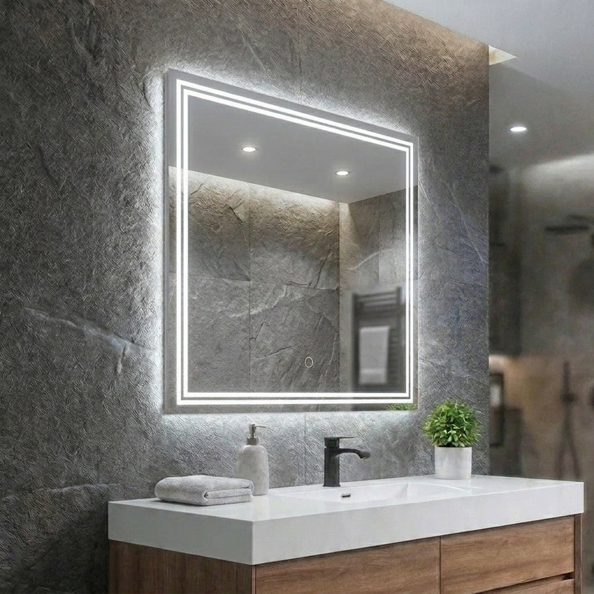 LED Mirror in a Modern bathroom