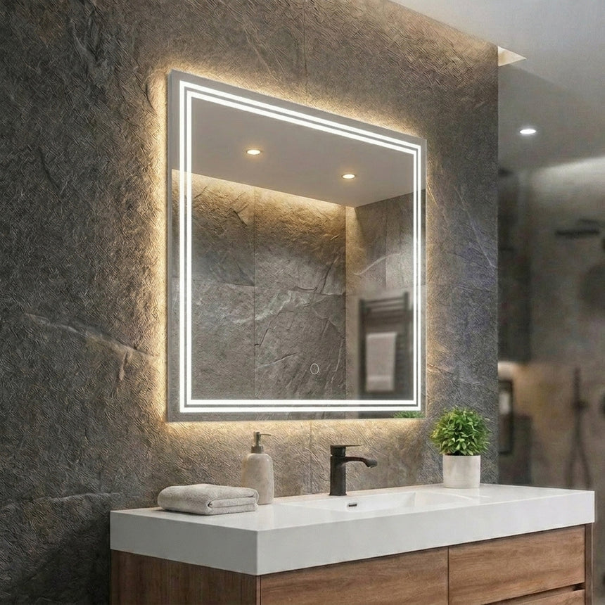 LED Mirror in a Modern bathroom
