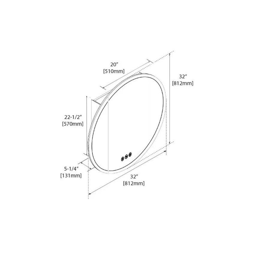 Orbella Round LED Medicine Cabinet