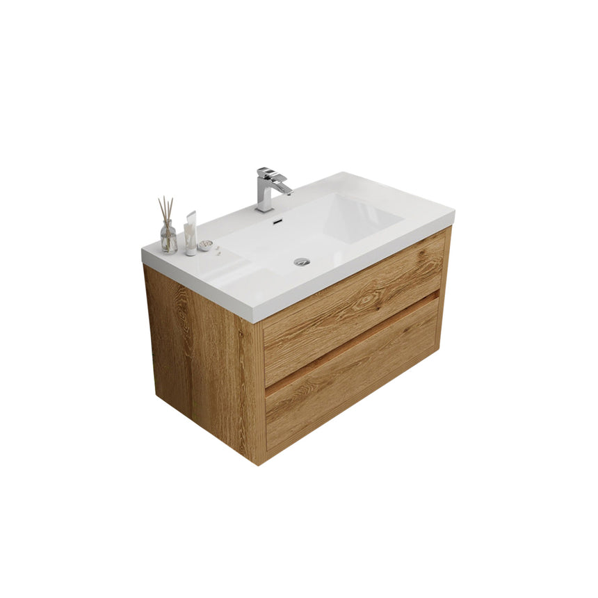 72 inch Andorra Floating Vanity American Yellowwood