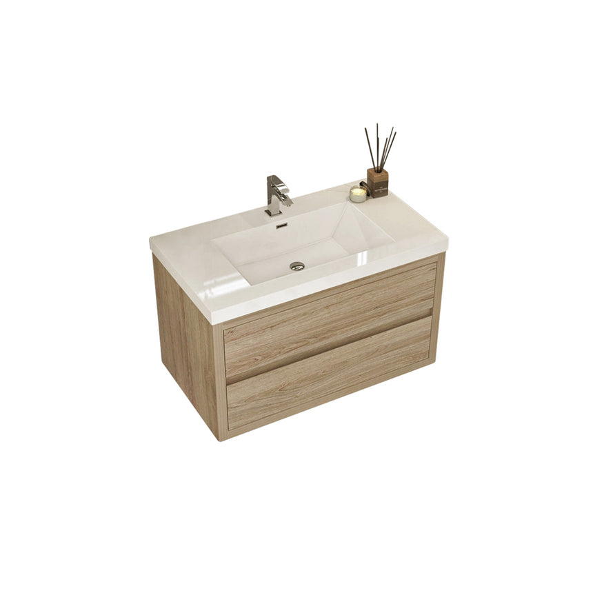 72 inch Andorra Floating Vanity American Yellowwood