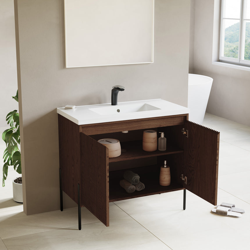 48D inch Bayford modern vanity Walnut