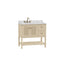 36 inch Chivery Modern Vanity in light oak finish