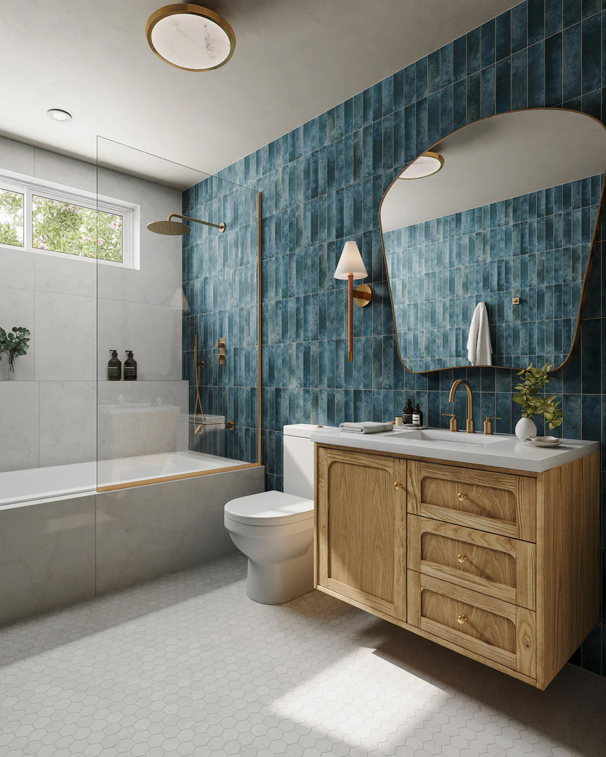 72 inch Essen Floating Vanity Carrara Marble