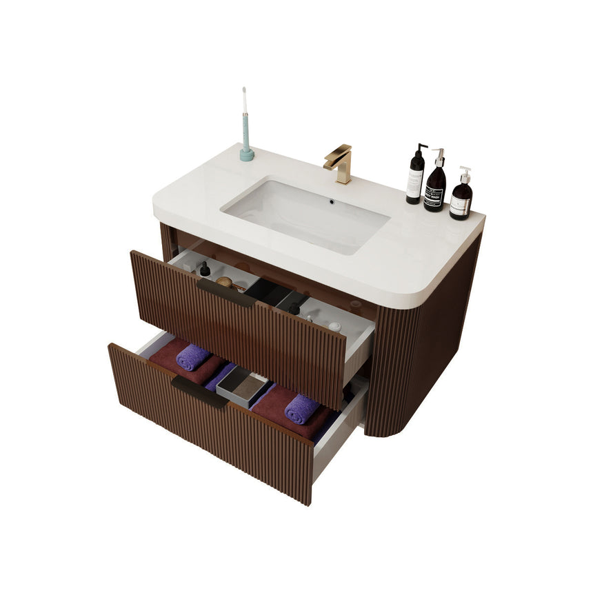 Livia Fluted Floating Vanity Cover