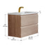 Bathroom vanity with dimensions labeled on a white background