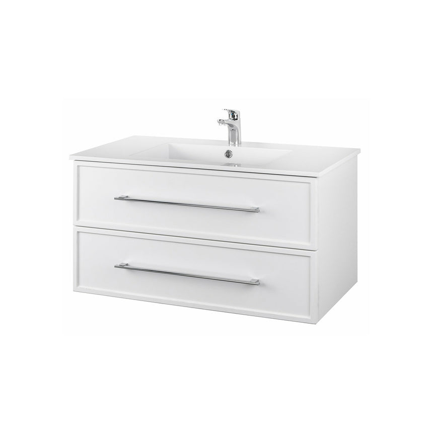 60 inch Sottile Floating Vanity Sink White Oak