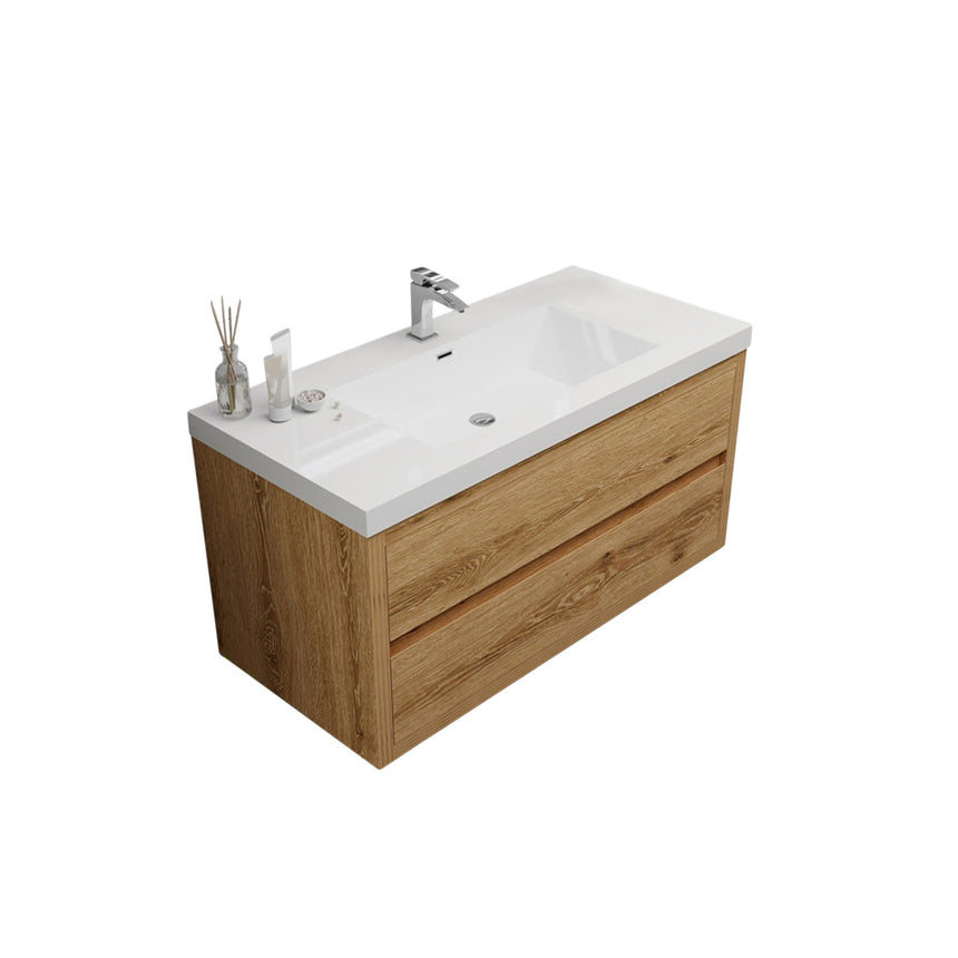 72 inch Andorra Floating Vanity American Yellowwood