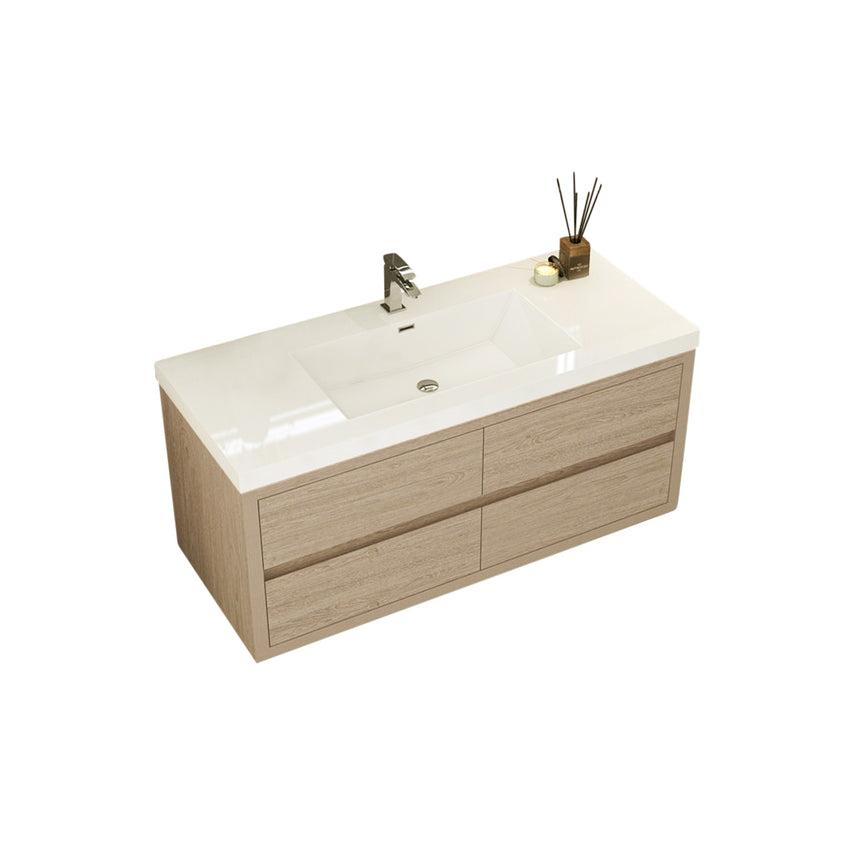 72 inch Andorra Floating Vanity American Yellowwood