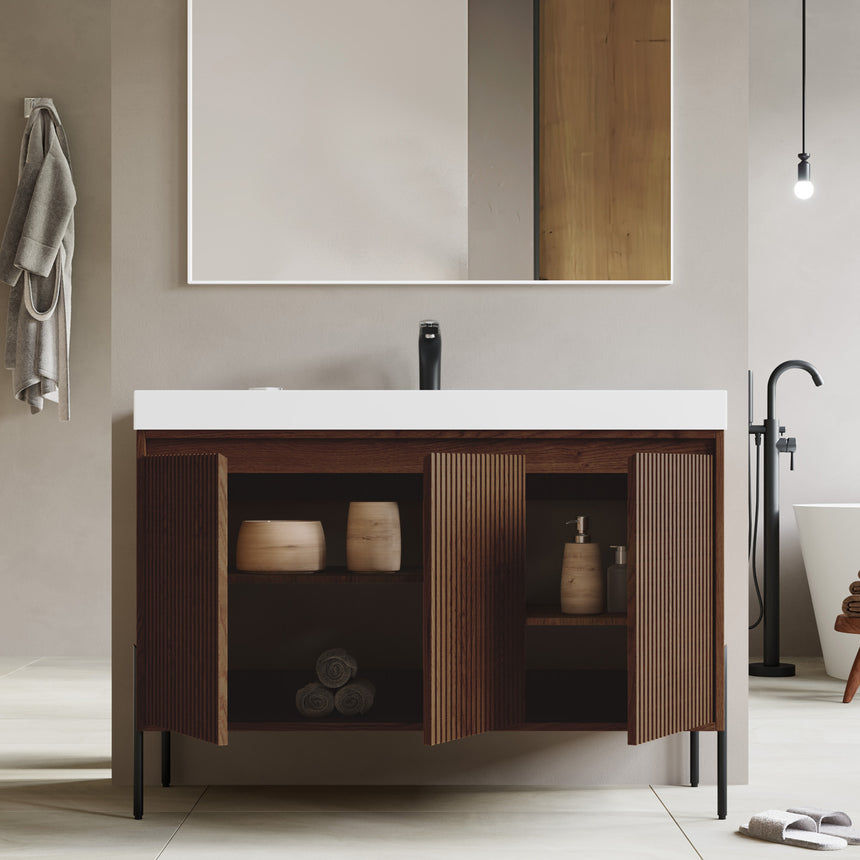 48D inch Bayford modern vanity Walnut